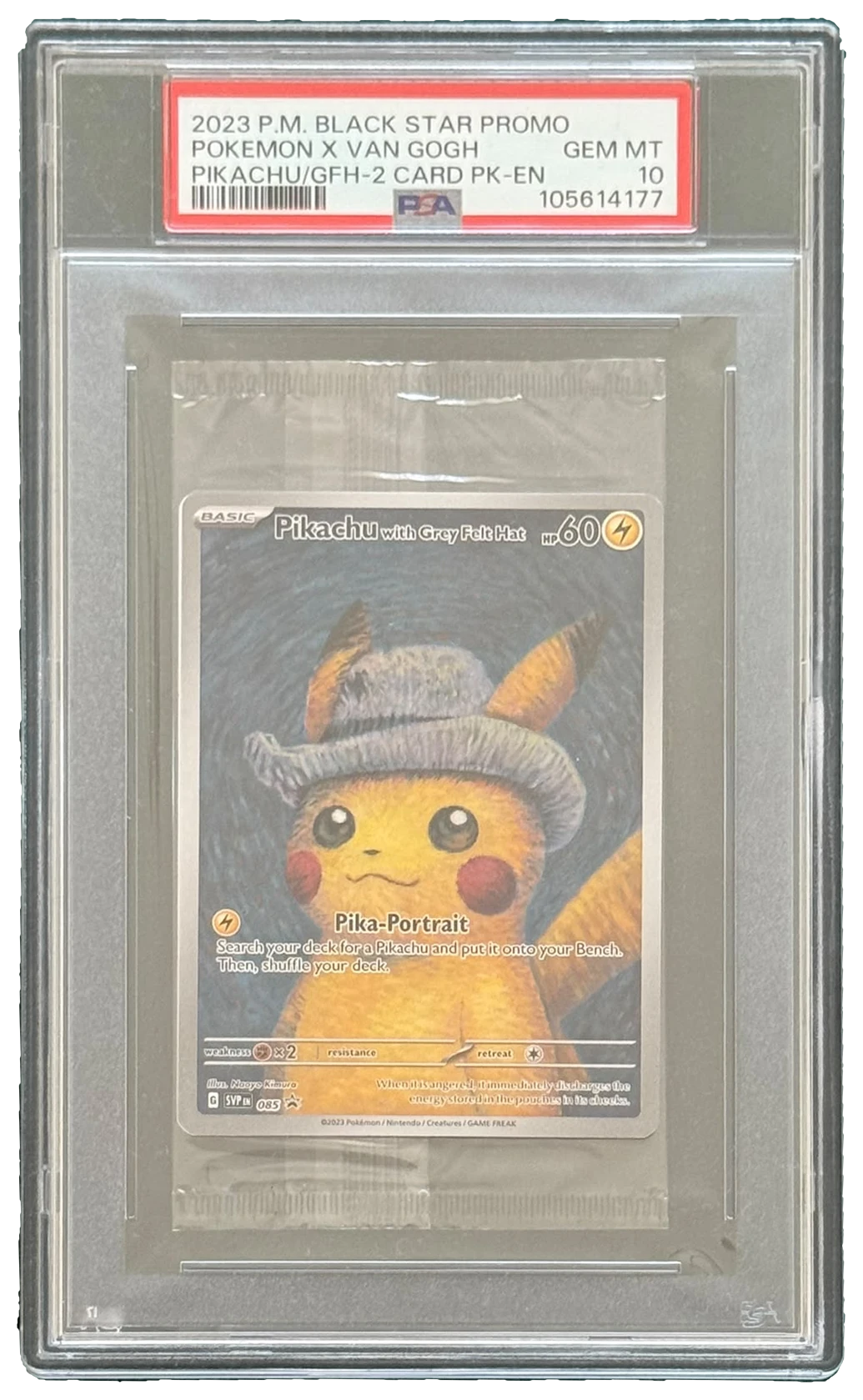 Pikachu with Grey Felt Hat #85 (Sealed)